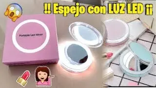 ESPEJO DE BOLSILLO CON LUZ LED