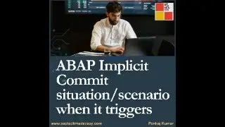 SAP ABAP Implicit Commit situation/scenario when it triggers