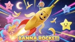 BANANA ROCKET Song 🚀🍌 || Super Fun Kids Cartoon Poem || Zoom Zoom Kids Music