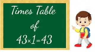 Math Times table of 43||43 Times Table|| pahada 43 ||Multiplication table of 43