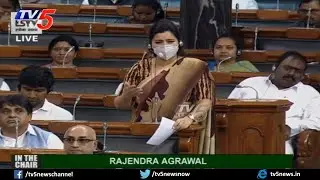 MP Navneet Kaur Wear Mask For Safety in Parliament | Navneet Rana Speech in Lok Sabha | TV5 News
