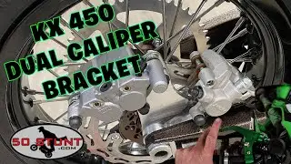 KX 450F SUPERMOTO  STUNT BUILD PART 1:  DUAL CALIPER HANDBRAKE