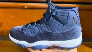 Jordan 11 Midnight Navy Velvet Womens Shoes