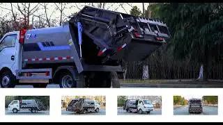 4 cubic metres Dongfeng Huaishen Pure electric compression garbage truck
