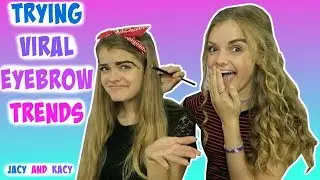 Trying Viral Eyebrow Trends on Instagram Challenge ~ Jacy and Kacy
