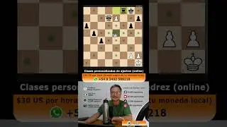 juegan blancas y ganan a pesar de tener 2 peones de menos #ajedrez #chess #xadrez