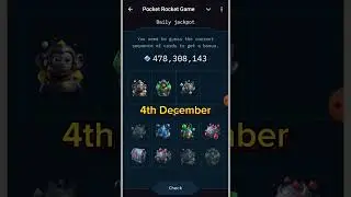 Pocket Rocket Daily Combo | 4 December | Pocket Rocket Combo Cards video |