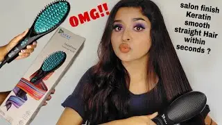Straighten your hair within Few seconds 😳 with this Syska Hair straightner brush ||Review with Demo