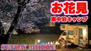 【50代夫婦のキャンピングカー旅】埼玉の無料キャンプ場でお花見車中泊！🌸🌸🌸【神川ゆーゆーランド】