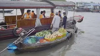Besonderes Einkaufserlebnis auf dem Wasser! Der schwimmende Markt in Vietnam