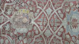 Fine Antique Persian Tabriz Hand Knotted Wool Rug BB7278
