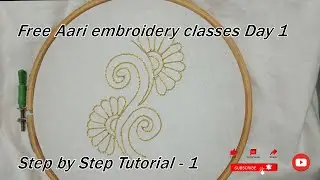 Start Your Embroidery Journey! 🧵 | 30 Day classes : Day 1| Chain stitch | beginner | 