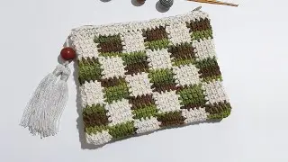 Necessaire em Crochê Tunisiano