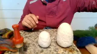 Ovos da P&aacute;scoa em L&atilde; Feltrada - Felted wool easter egg