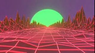 Alien Synthwave Sunset