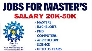 Research Job Opportunities II CSIR Vacancies 2024 II No application Fees II Google Forms ONLY