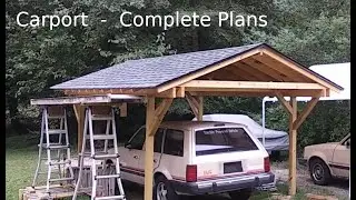 DIY Carport for a small car $1500 stick-built 16' x 9' complete plans