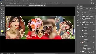 Wedding Album Design 12x36 in Photoshop |Professional Album Design Tutorial for Beginners #album