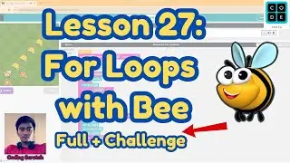 Code.org Lesson 27 For Loops with Bee | Express Course 2024 | Code.org Answer