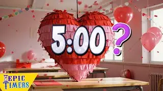 5 Minute Timer Valentines Day Heart Pinata Bomb with music