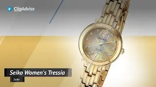 Seiko Women's Tressia Japanese-Quartz Watch With Stainless-Steel Strap, Gold | Seiko Women's Tressia