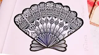 How To Draw Seashell Mandala Step By Step || Mandala Art || Zentangle Art ||