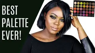 GREEN WITH ENVY| FIRST IMPRESSIONS OF THE MORPHE 35M BOSS MOOD PALETTE|DARK SKIN MAKEUP