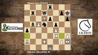 &iquest;Qui&eacute;n Ganara?: Chess.com (3200) vs. Lichess (Stockfish 8) &iexcl;Una Partida de Ajedrez para la Historia!