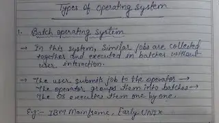 Types of Operating System | Quick revision  | Operating System | OS important question...