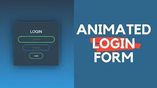 Animated Login Form Using Only HTML & CSS