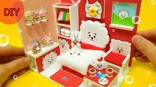 Миниатюрный кукольный домик своими руками BTS и BT21 RJ Декор для комнаты альпаки!