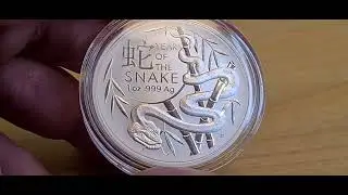 Royal Australian Mint Lunar Snake 2025 Silver Bullion Coin
