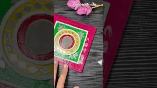 Lippan art on cardboard 😊 #shorts #ytshorts #diy #lippanartwork #art #easy