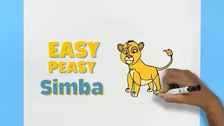 Lets Draw Simba Character - The Lion KIng!!