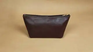 Making a Handmade Leather Zipper Pouch | Free Pattern Leather Craft