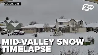 Caught on Camera: Keizer timelapse shows the snow arrives and accumulates in the Willamette Valley