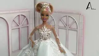 How to Make Barbie Wedding Dresses . DIY Barbie Clothes Life Hacks  Barbie Tutorial. 🤗
