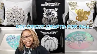 DIY CRAFTING FOR FALL FALL ! | FALL 2021 CRICUT CRAFTS | FALL DECOR USING IRON ON VINYL!