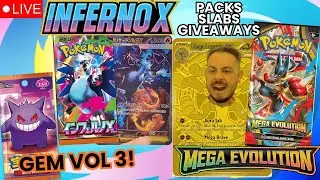 LIVE Pokemon Rips! INFERNO X / MEGA EVOLUTION / GEM 3 / BIGGEST HITS HOTTEST HANDS