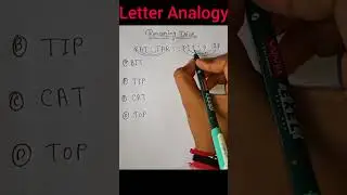 Letter Analogy || Reasoning by Srishti Tyagi #ssc #ytshorts #reasoning #analogy #letteranalogy