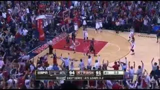 Paul Pierce comes up a little late | NBA Playoffs 2015 | Hawks vs Wiz Game 6