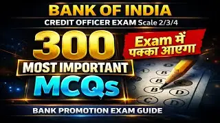 BOI Credit Officer 2026 | 300 MCQs | Scale 2/3/4