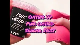 Cutting Up Pink Custard Shower Jelly