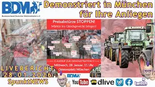 Bauern-Demo mit Traktoren in M&uuml;nchen! BDM Oberbayern protestiert gegen Milchpreisverfall und mehr