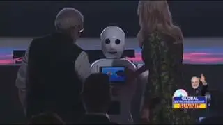 Indian made robot MITRA at the GES 2017