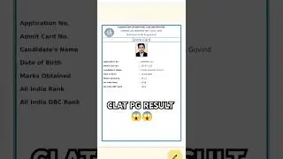 CLAT PG 2025 Result 😱| My Real Score & Rank 🤧 #clat #nlu #clatpg #sgrm