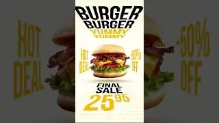 Food Social Media Poster Animation in After Effects, Motion Graphics Promo Video for Food Ads#motion