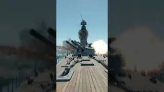 Fighter Jet Mishap on Giant Naval Warship Deck