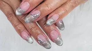 96. Shiny double cateye effect - Mắt m&egrave;o 2 lớp s&aacute;ng đẹp  #nails #nailart #cateyenails 