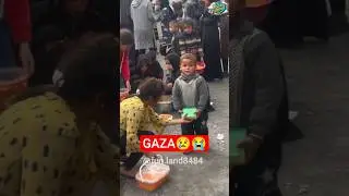 Heartbreaking 💔 Gaza Kids Struggling for Food 😢 Pray for Palestine #trending #alleyesonrafah #shorts